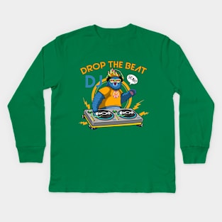drop the beat dj Kids Long Sleeve T-Shirt